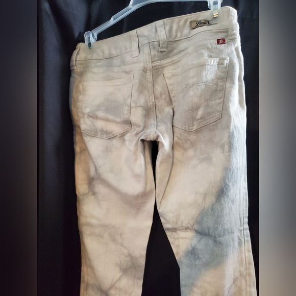Lucky Brand Jeans 0/25 off white pattern EUC - Picture 4 of 8